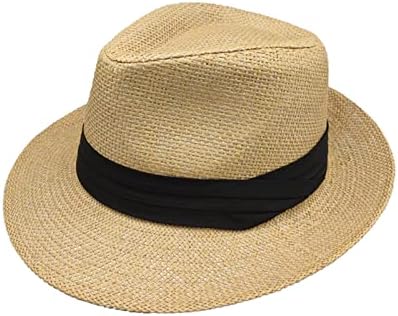 DAMIN slamnati kaubojski šeširi za žene Unisex muškarci žene Panama Široki obod slamnati šeširi Aldult Jazz