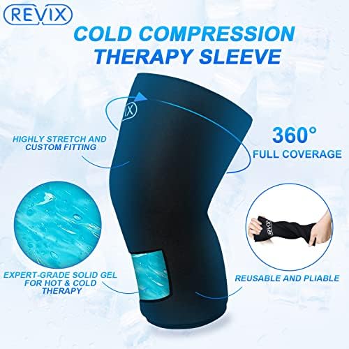 REVIX kompresijski rukav za hladnu terapiju za ublažavanje bolova u koljenu, hladni omot za koljena za višekratnu