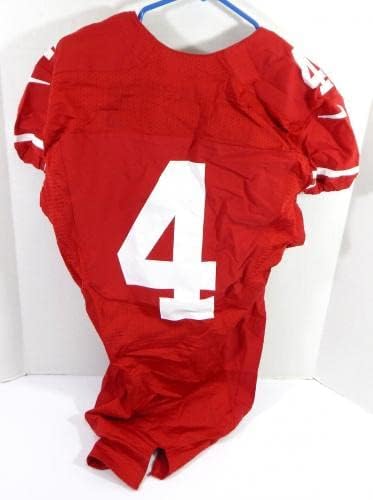 2012 San Francisco 49ers Andy Lee 4 Igra Izdana crvena dres 42 85 - Neincign NFL igra rabljeni dresovi