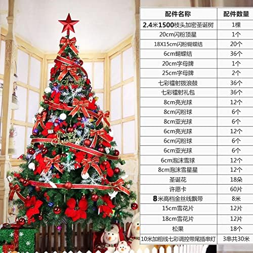 NC božićno stablo 1,2 / 1,5 / 1,8m Početna šifrirana sjaj Veliko božićno stablo 2,4m veliki vanjski luksuzni