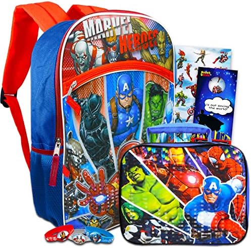 Avengers ruksak sa setom kutija za ručak - Avengers ruksak za dječake 8-12 paket sa Avengers ruksakom, Avengers