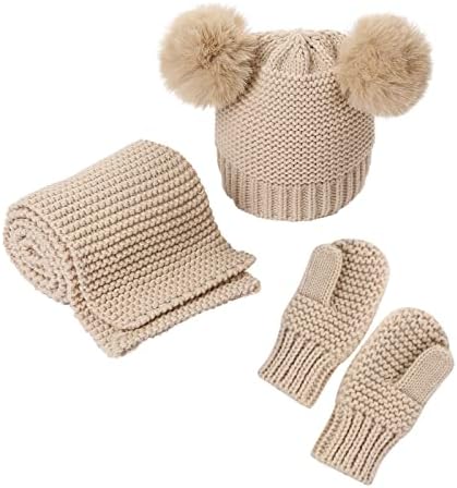 Set šalova komad pređe jednobojna zima toplog vunenog šešira dječije rukavice Tri Šešira Trapper šešir sa