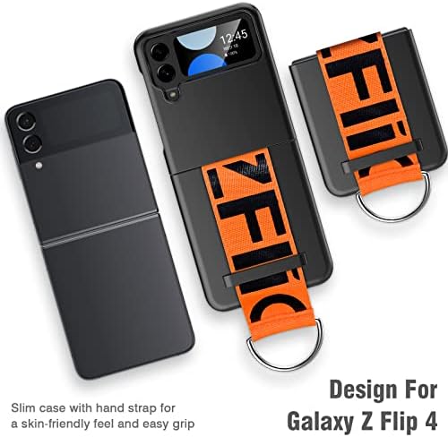 Ogrozd za Samsung Galaxy Z Flip 4 futrola sa trakom za narukvicu | Ultra tanak PC otporan na udarce | dvoslojni
