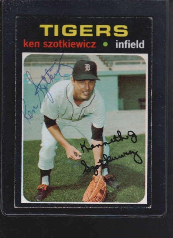 1971 TOPPS 749 Ken Szotkiewicz Rookie Autentični autogragram AZ8808 - AUTOgrafske kartice za bejzbol