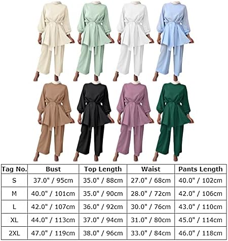 Obeeiiiiii Bliski Istočni arapski odijelo za žene s dugim rukavima na dugim rukavima široke hlače za noge