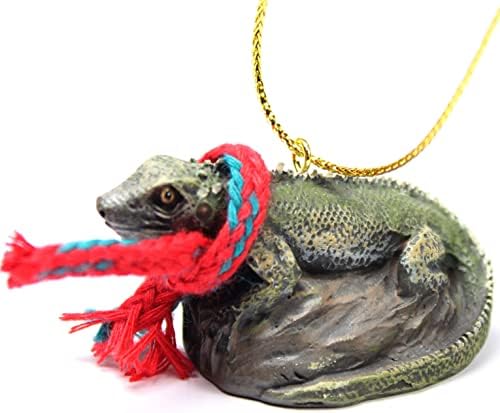 Koncepti razgovora Iguana sićušna minijatura jedan božićni ukras - divno!