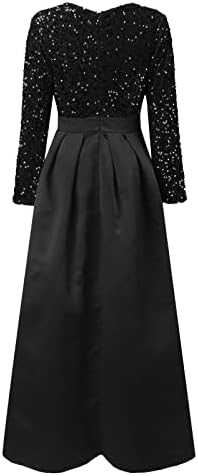 Crna ženska haljina dugih rukava maxi haljine za žene vintage vjenčanica plus veličine vezena haljina pamučna