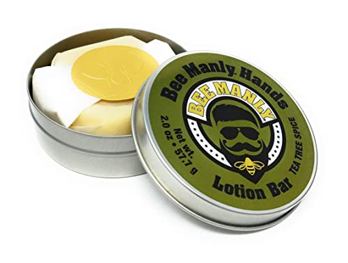 Honey House Naturals Bee Manly Hands Bee Bar – svi prirodni Ultra hidratantni losion Bar natopljeni eteričnim