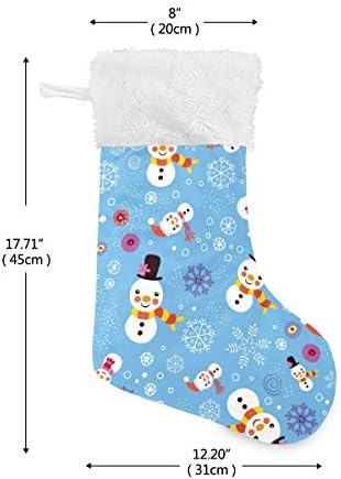 Alaza Božićne čarape Božićne snježne pahulje uzorak klasični personalizirani veliki ukrasi za čarape za