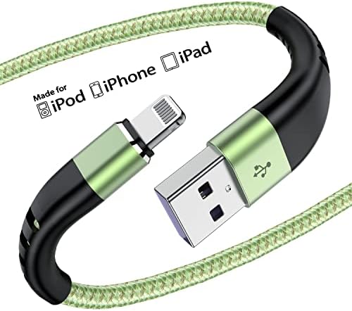 Apple MFI certificirani 3F iPhone punjač 6ft, dugi munjevi kabel jak najlonski pleteni kabel za punjenje