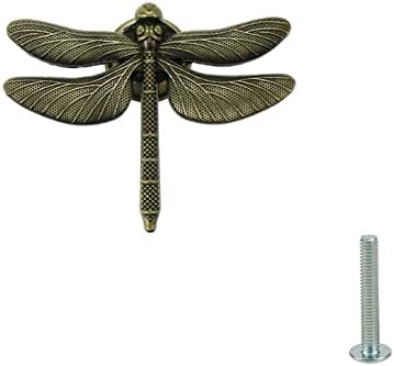 UTALIRD 4 kom. Klopci ormara Životinjski cink Legura Dragonfly Dekorativna jedno rupa Ručke za ormar za