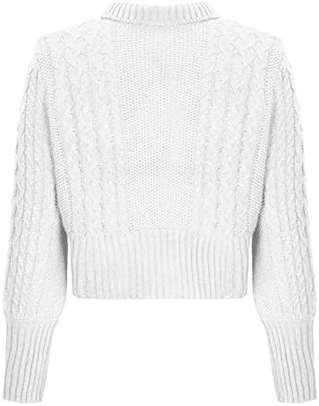 Cardigan za žene Dugi džemperi dugih rukava Down Chunky kabel pleteni čvrsti kardigani otvorena prednja kasurna padina