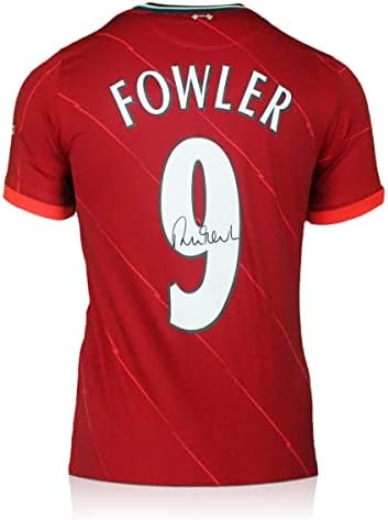 Ekskluzivna memorabilia Robbie Fowler potpisao je Liverpool 2021-22 nogometni dres
