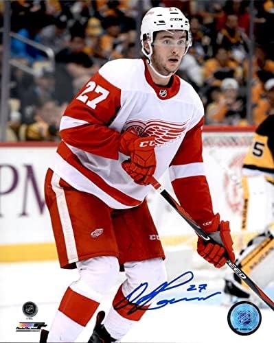 Michael Rasmussen potpisao je Detroit Crvena krila Photofile 8x10 fotografija - autogramirane NHL fotografije