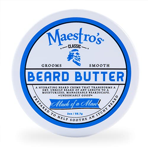 Maestrov klasični puter za bradu | anti-svrab, Extra umirujuće, hidratantna krema za bradu za sve tipove