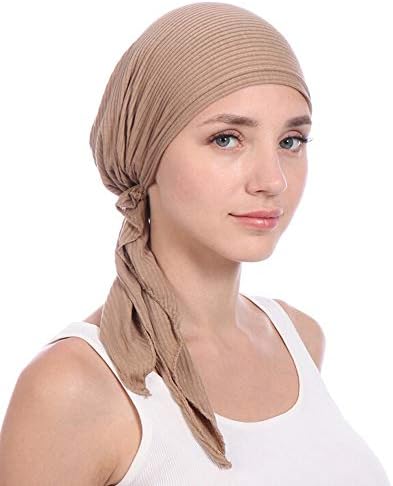 Stretch Trupban pamučni šešir za rep za kosu glavom kose muslimanskog šal za bejzbol kapa za spašavanje