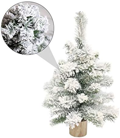 Cabilock SNOW Flocked TABLETOP mini božićno drvce sa snježne pahuljice TABLETOP Xmas Tree Artificial Mini