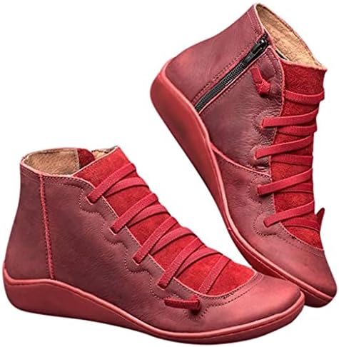 Aodong kaubojske čizme za žene okrugle nožne pješačke čizme Vintage čizme čizme za gležnjeve