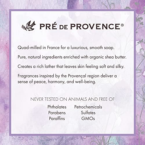 Pre De Provence Zanatski sapun, prirodna Francuska Njega kože, obogaćena organskim Shea maslacem, četverostruko