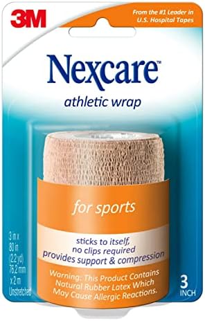Nexcare Athletic Wrap, 3 inčni X 5-dvorište rastegnut, tan boju, 1 broj