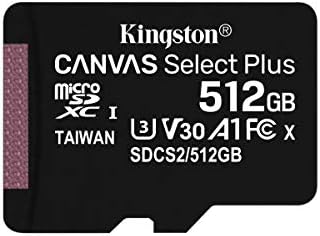 Kingston 512GB microSDHC Canvas Select Plus 100MB / s čitanje A1 klase UHS-I memorijska kartica w / O Adapter
