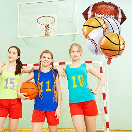 10 komada sportski tematski baloni sa folijom za košarku, bejzbol, fudbal, odbojku i fudbal balon sa folijom