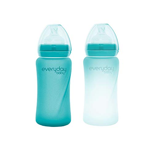 B08NLYMX5TEveryday baby Healthy+ Staklena bočica za bebe od 3 meseca silikonskog premaza sa funkcijom senzora