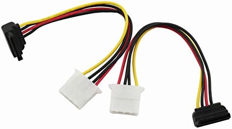 ZRM & E 2PCS SATA 15-pinski adapter za napajanje IDE 4p Ženski do Sata 15-polni ženski proširenje kabla
