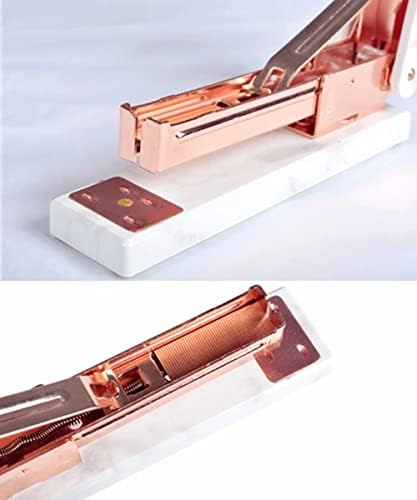 WSSBK MARBLE STAPLELER Standardni rezervaci Ručni stapleri sa rose Gold Rod Rod za Office School Home Desktop