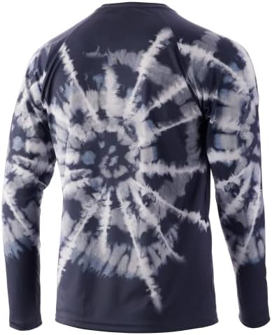 Huk Muški standardni uzorak potrazi za ribolovnim majicom za punjenje dugih rukava, spiralni boje-vulkanski pepeo, X-veliki
