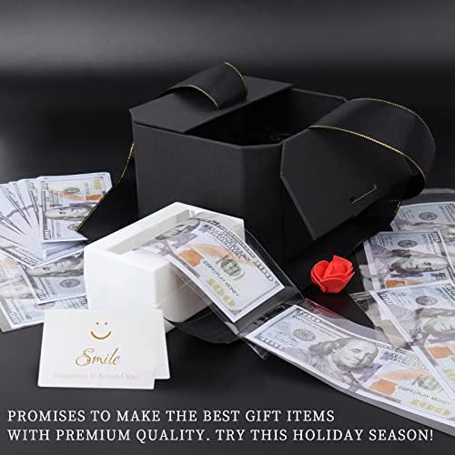 Novac izvucite Poklon kutija luksuzna cvjetna kutija wt Cash Box Insert jedinstveni poklon za ženu djevojku majku prijateljicu kutija iznenađenja za rođendan Dan zahvalnosti Božićne podvale za odrasle