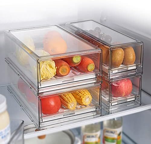SDZXC Slaganje frižider organizacijske ladice skladište hrane Conrainer frižider Organizator BinsFruit sir