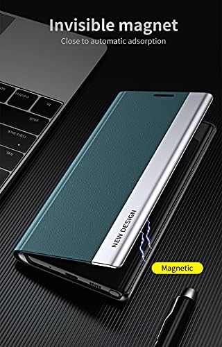 Ysnzaq Magnetic Kickstand Case za Samsung Galaxy A32 5G / Galaxy A04s /Galaxy A13 5G, Ultra Slim TPU koža Shockproof podrška bežično punjenje telefona poklopac za Samsung Galaxy A04s CX Green