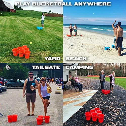 BucketBall | Giant Yard Pong Edition / najbolja plaža, bazen, Dvorište, kampovanje, vrata prtljažnika, roštilj, travnjak, voda, zatvorena, igračka za igru na otvorenom za odrasle, dječake, djevojčice, tinejdžere, porodicu
