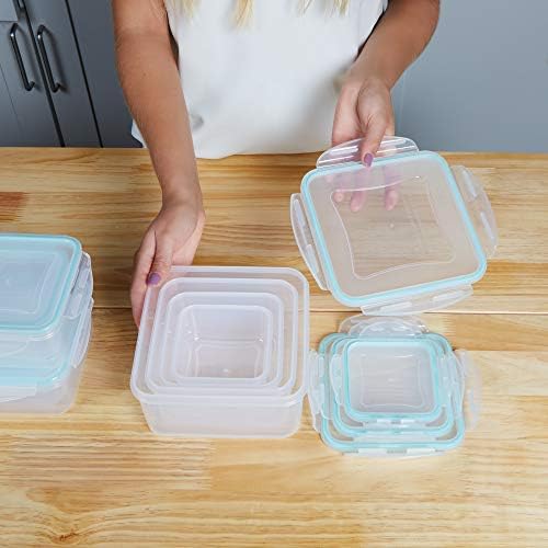 Vallo plastične posude za hranu sa poklopcima za skladištenje hrane-bezbedne za mašinu za pranje sudova,