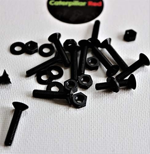50 x crni najlonski vijci od najlona, ​​plastični vijci, m4 x 20mm, plastični vijci, matice i podloške,
