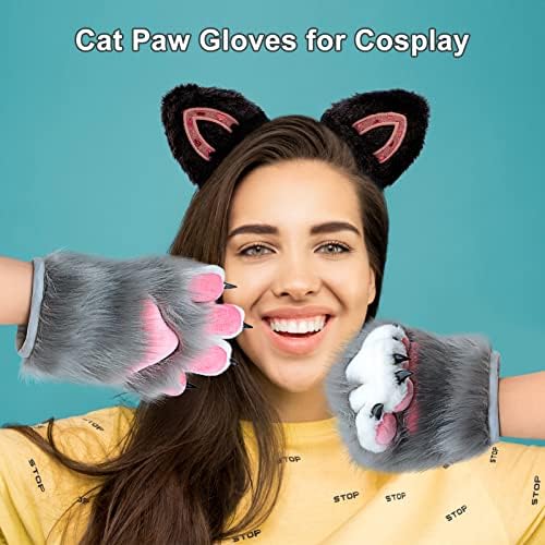 Rukavice Wowamz Caw Paws Rukavice, Cosplay životinjski vuk pas Fox Lion Bear Paws kandže Cat rukavice za