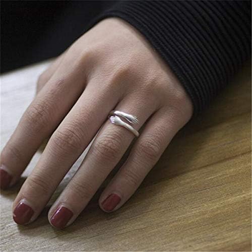 Qordelia 925 čisto srebrni prstenovi zagrljaju ruke otvoreni prsten Nakit za žene djevojke, podesiv