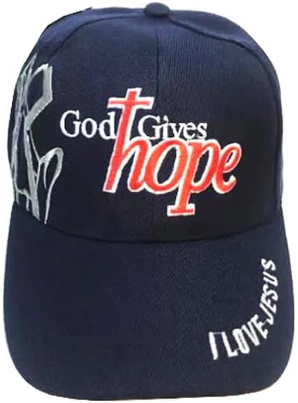 Bog daje nadu 3d Bold Podesiva bejzbol kapa, molitva ruku, volim Isusa