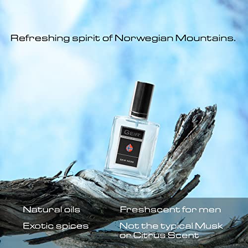Geir Ness parfemski sprej za muškarce-dugotrajan svjež, hladan miris - mješavina osvježavajućeg norveškog