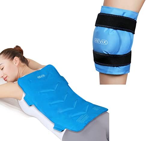 REVIX full back Ice Pack za povrede višekratni veliki Gel Ice Wrap za ublažavanje bolova u leđima i XL Paket leda za koljena omotajte oko cijelog koljena nakon operacije