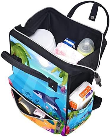 Guerotkr putnički ruksak, vrećice za pelene, ruksačka torba pelena, plaža na ocean kitu