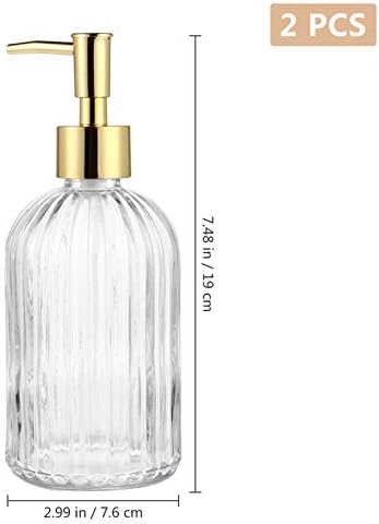 Alipis 6 kom. Clear Countertop boce sapuna za boce sa sapunom sa rukom sa rukom kupaonica vertikalna preša
