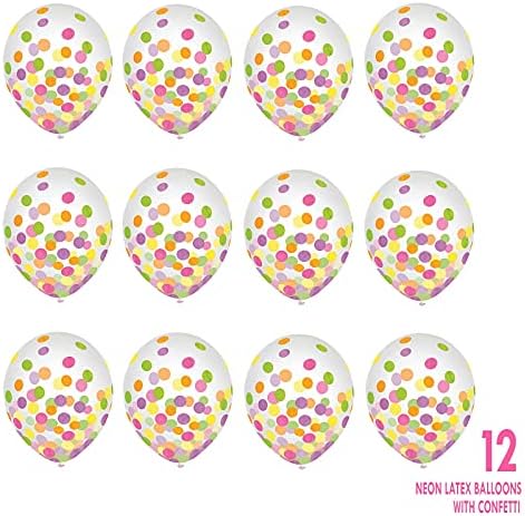 Baloni za Latex Confetti - Vesti ukrasi balona sa neont dot Confetti, 12 veličine