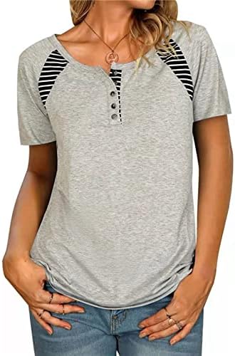 Svemirska majica ženska kratka rukava štampana prugasta Casual top majica obična duga majica za žene u pakovanju