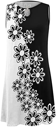 Haljine za žene Keyhole Casual Loose Sundress 2023 Casual ljetni trendi haljina na plaži Boho Lady Tank