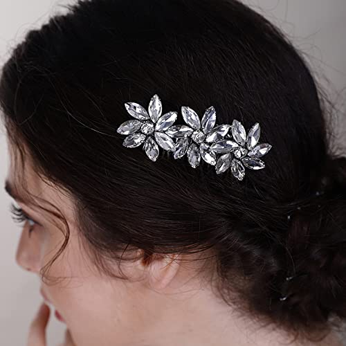 BERYUAN kristalno cvijet češalj za kosu za žene djevojke Prom kristali češalj za kosu vjenčanje pokrivala