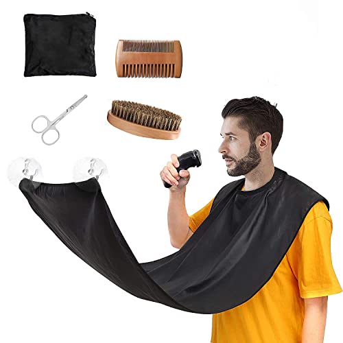 kirahiro 6-dijelni komplet hvatača brade za brijanje & podrezivanje & dotjerivanje,sa Pregačom za bradu,