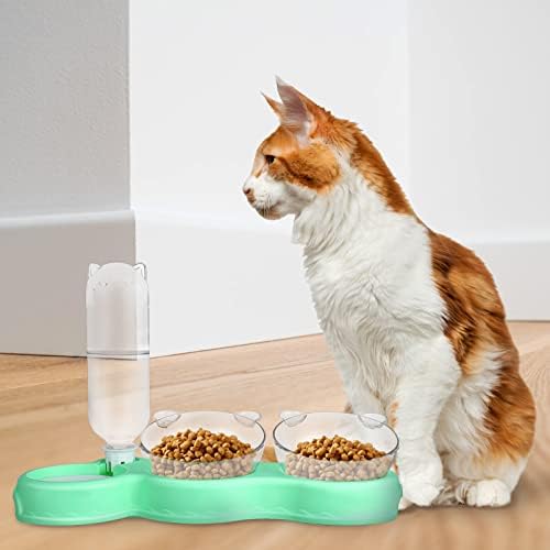 ZERODEKO CAT zdjelice, uzdignuta zdjelica za hranu s automatskim vodenim dozom, 15 ° nagibna plastična kućna