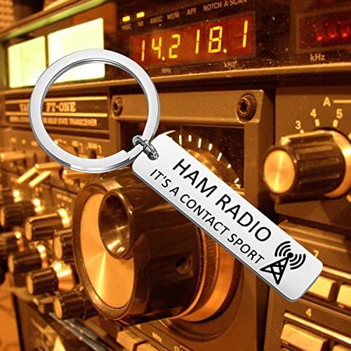 OKEYCH Ham radio operater poklon Ham Radio To je kontakt Sport privjesak za ključeve Hams Radio nakit